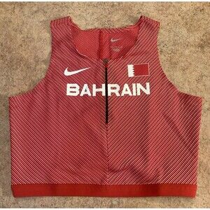 Nike Pro Elite Olympics BAHRAIN Women Track Zip Top Sport Bra XL CK3177-657